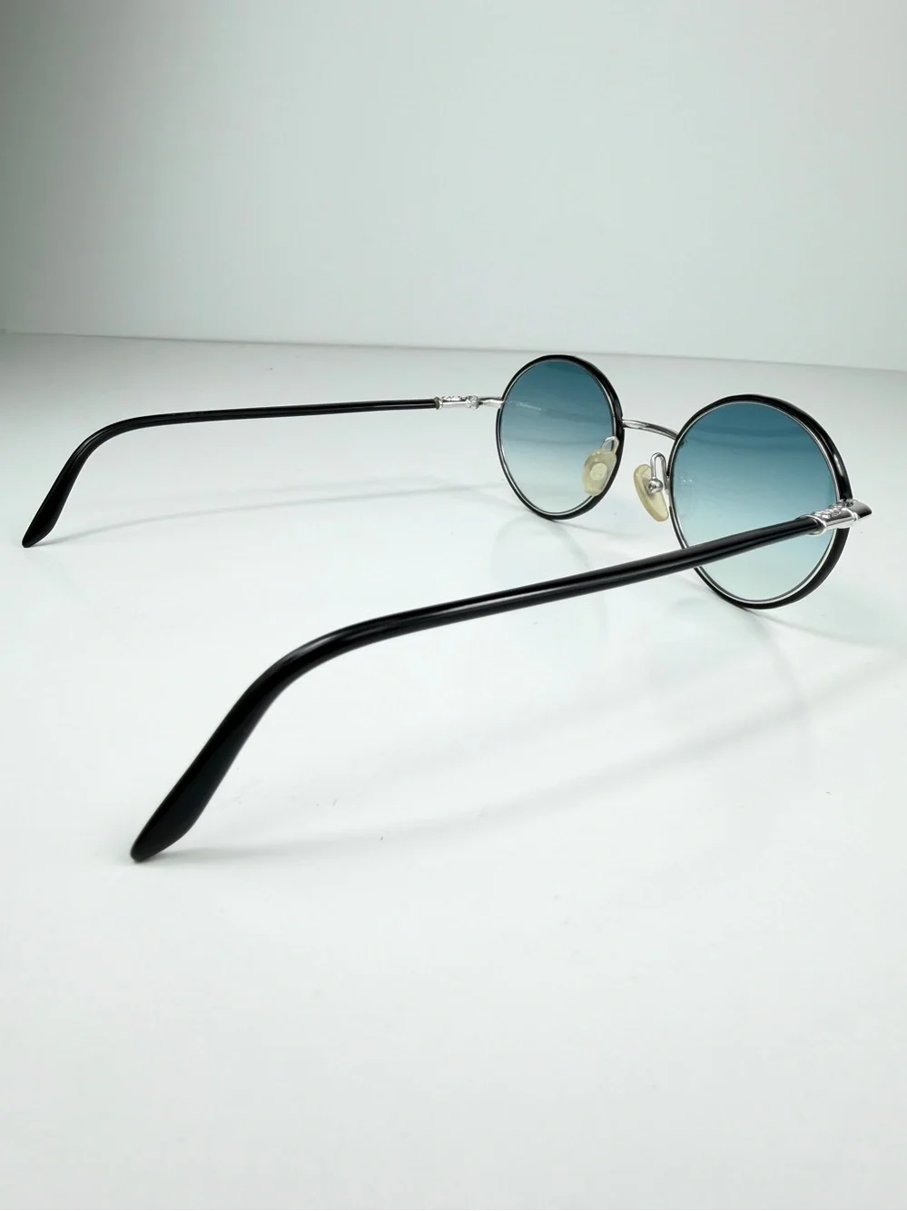 Vintage Christian Dior 2057 79D Sunglasses Custom Teal Mirror Oval 90s Full Set